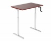 2-Stage Manual Sit-Stand Desk 120x75 white frame + Walnut